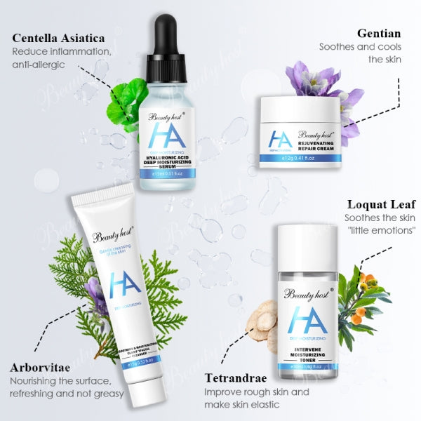 Set Facial Ácido Hialurónico Tonico + Serum + Crema + Contorno